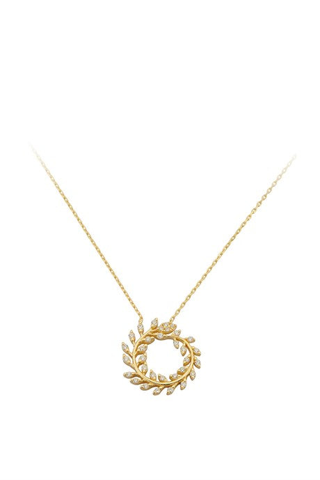 Solid Gold Helen Crown Necklace | 14K (585) | 2.05 gr