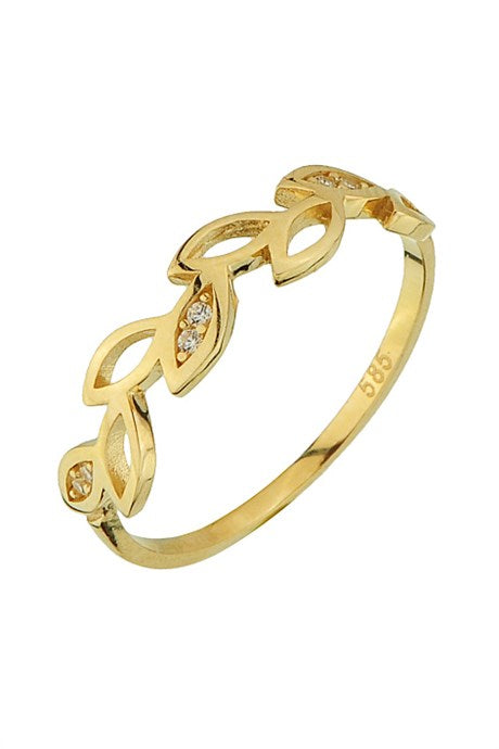 Solid Gold Helen (Greek) Crown Ring | 14K (585) | 1.32 gr