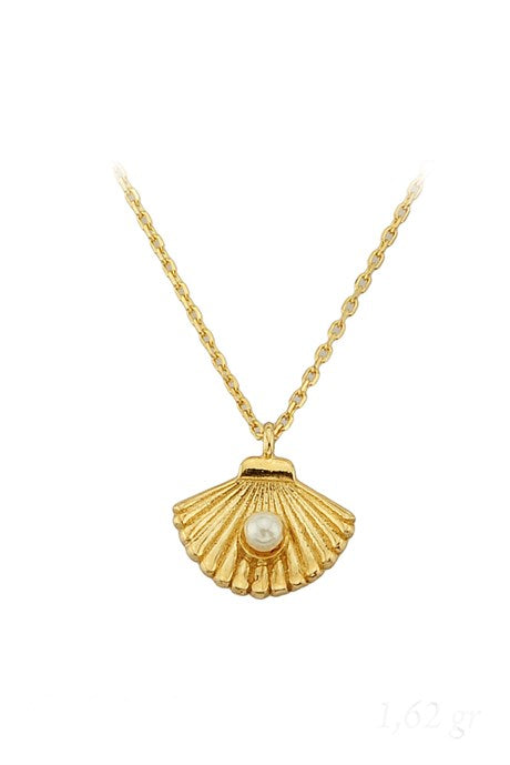 Collier d'huîtres en perles d'or massif | 14K (585) | 1,62 g