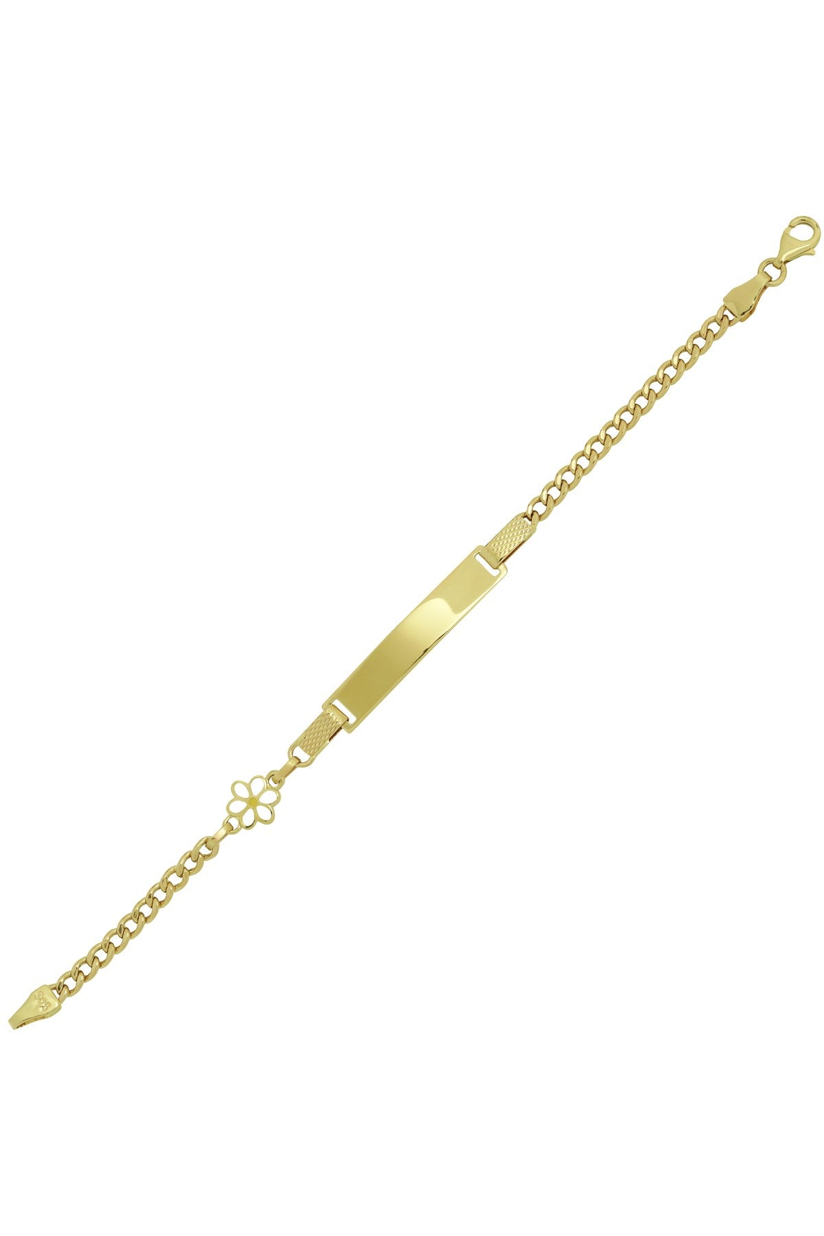 Bracelet pour bébé et enfant en émail avec nom en or massif | 14K (585) | 3,07 grammes