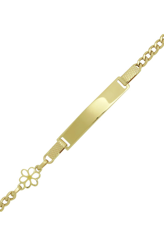 Bracelet pour bébé et enfant en émail avec nom en or massif | 14K (585) | 3,07 grammes
