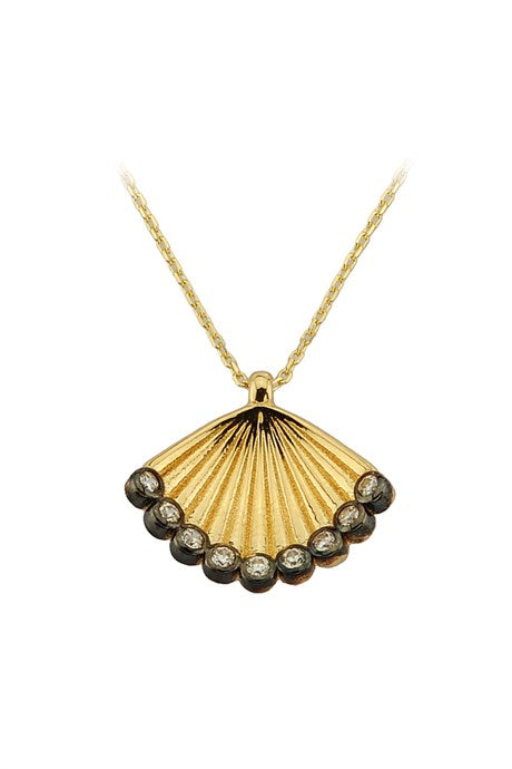 Solid Gold Oyster Necklace | 14K (585) | 2.88 gr