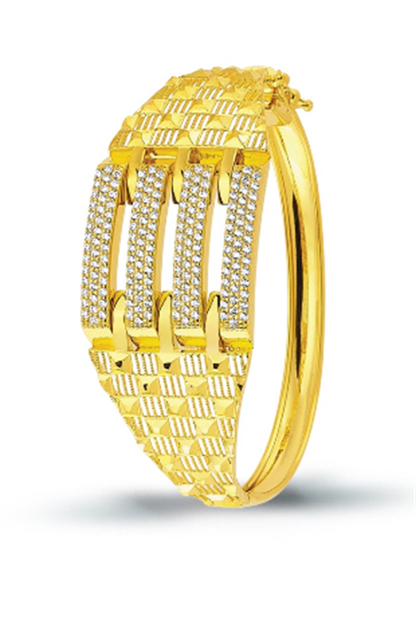 Brazalete de esposas de costilla de oro macizo | 14K (585) | 15,08 gramos