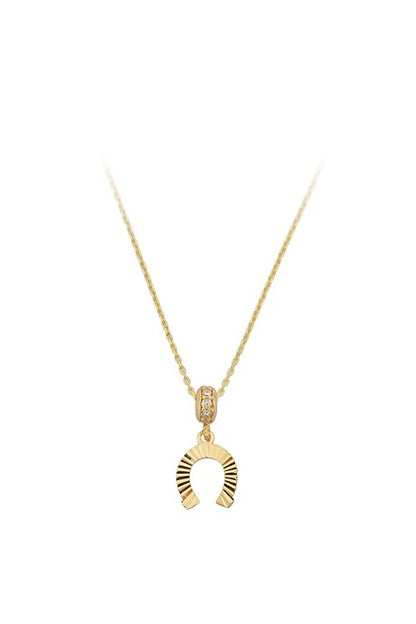 Solid Gold Horseshoe Necklace | 14K (585) | 1.83 gr