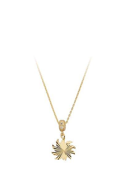 Solid Gold Sun Necklace | 14K (585) | 1.80 gr