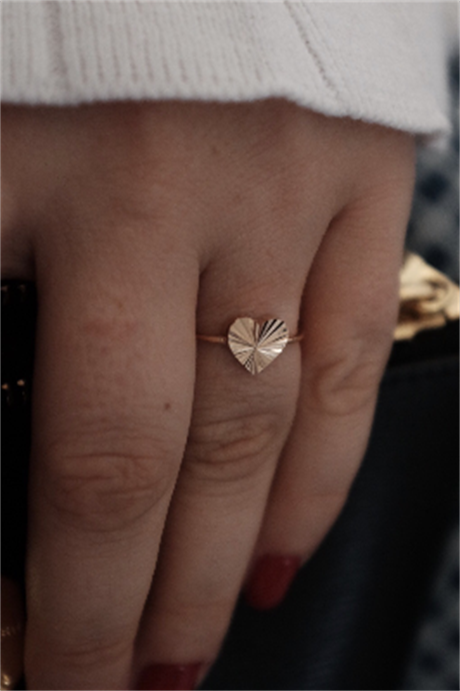 Bague coeur en or massif | 14K (585) | 1,08 g