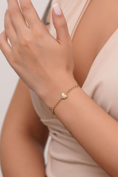 Solid Gold Star Bracelet