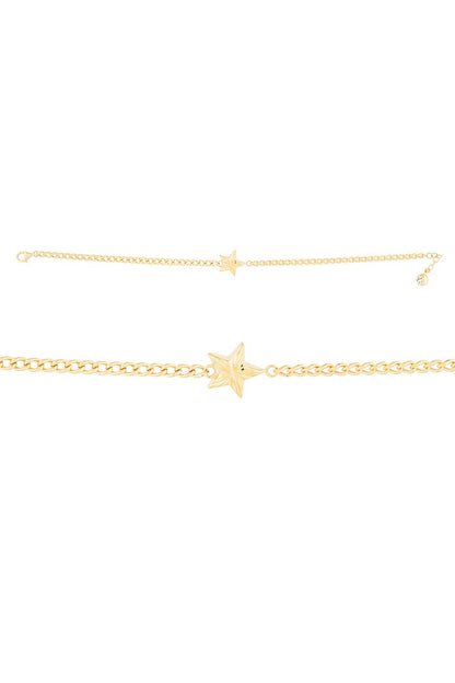 Solid Gold Star Bracelet