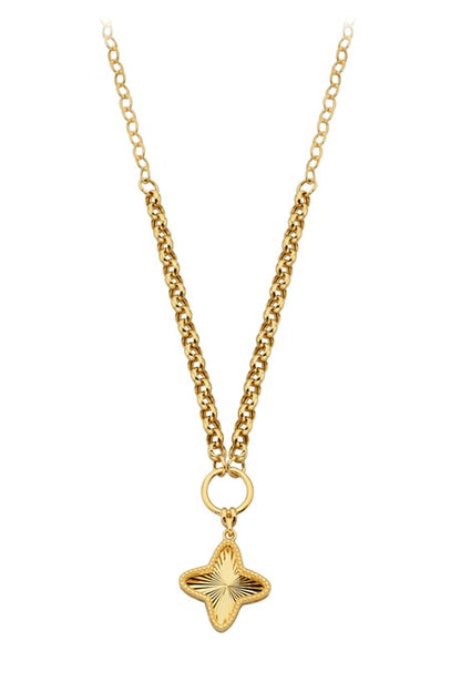 Solid Gold Clover Necklace | 14K (585) | 6.14 gr