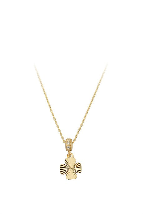 Solid Gold Clover Necklace | 14K (585) | 1.87 gr