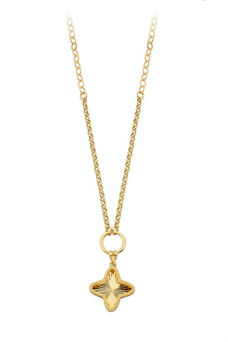 Solid Gold Clover Necklace | 14K (585) | 5.18 gr