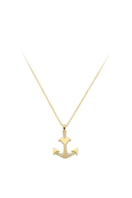 Collier ancre coeur en or massif | 14K (585) | 1,81 g