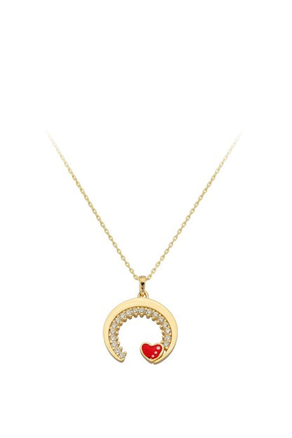 Collar de corazón de oro macizo | 14K (585) | 2,05 gramos