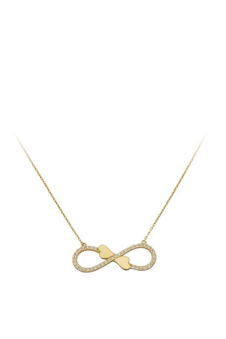 Collier infini coeur en or massif | 14K (585) | 2,02 grammes