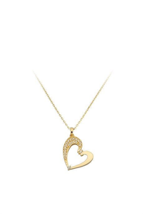 Collar de corazón de oro macizo | 14K (585) | 1,75 gramos