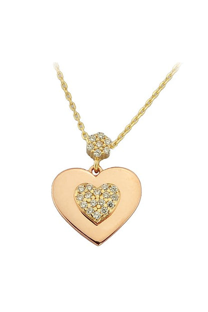 Solid Gold Heart Necklace | 14K (585) | 2.28 gr