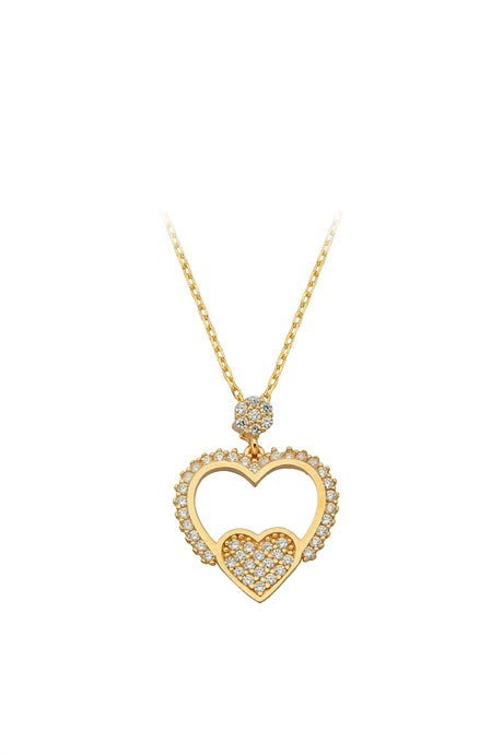 Collar de corazón de oro macizo | 14K (585) | 2,23 gramos