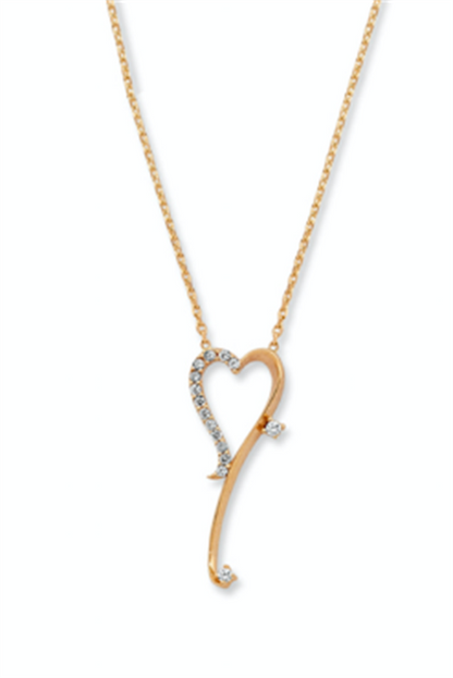 Collier coeur en or massif | 14K (585) | 2,01 grammes