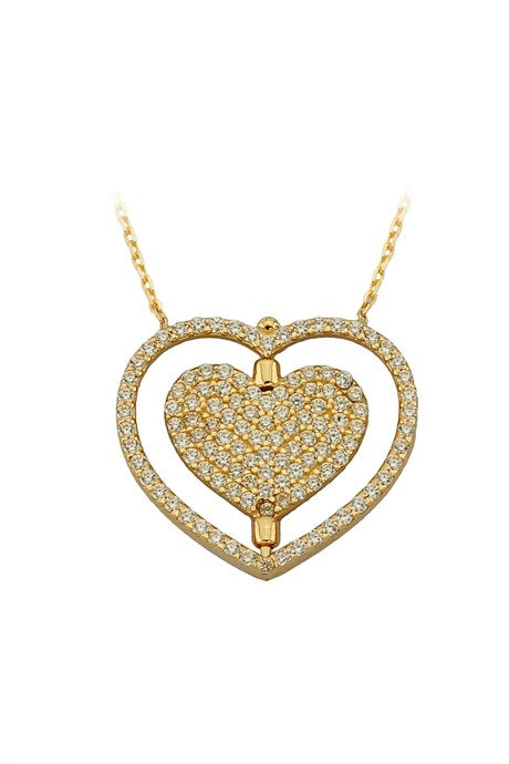 Collier coeur en or massif | 14K (585) | 3,51 grammes