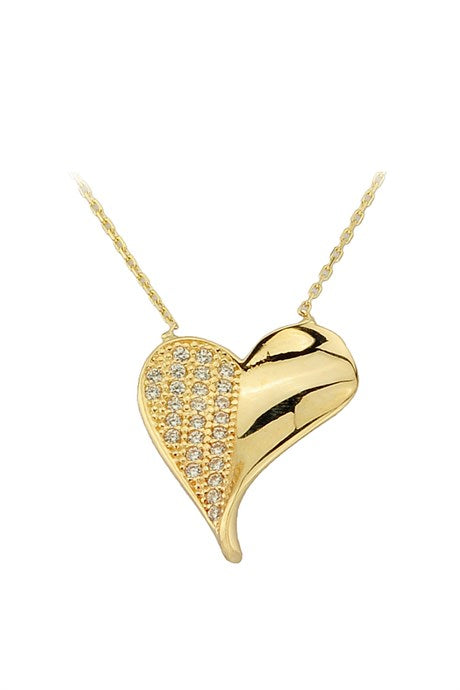 Solid Gold Heart Necklace | 14K (585) | 2.49 gr