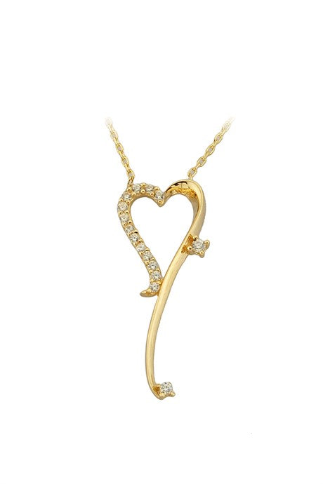 Collier coeur en or massif | 14K (585) | 1,68 g