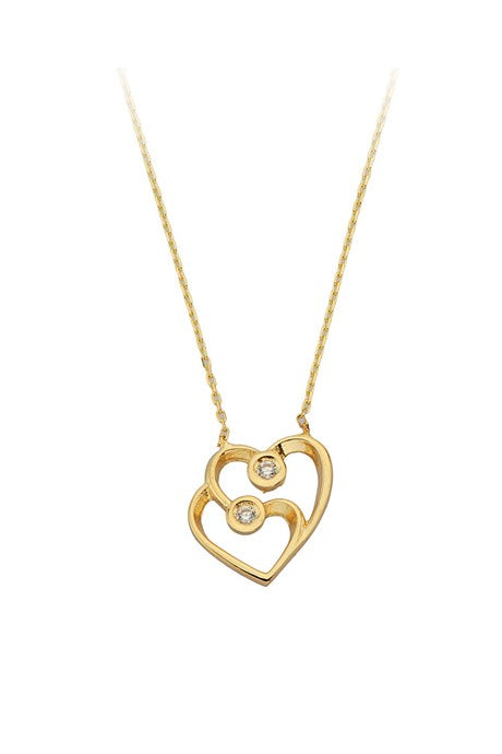 Solid Gold Heart Necklace | 14K (585) | 1.88 gr