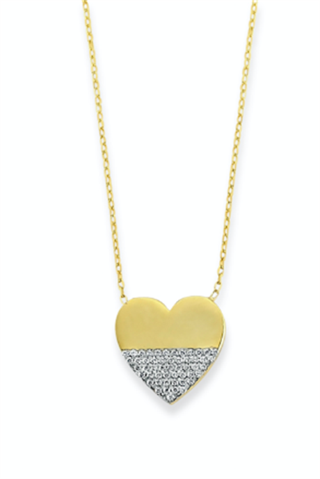 Solid Gold Heart Necklace | 14K (585) | 2.67 gr