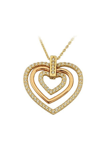 Solid Gold Heart Necklace | 14K (585) | 3.00 gr