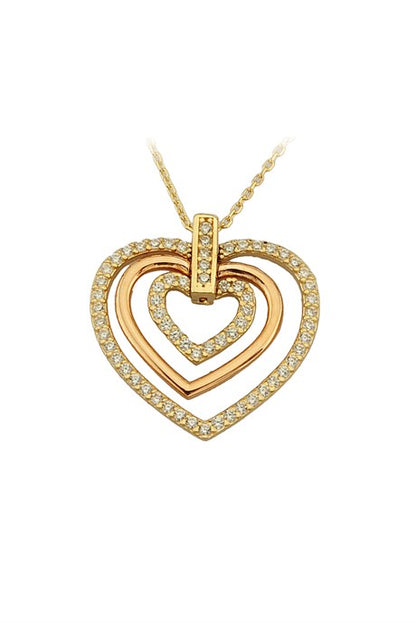 Solid Gold Heart Necklace | 14K (585) | 3.00 gr