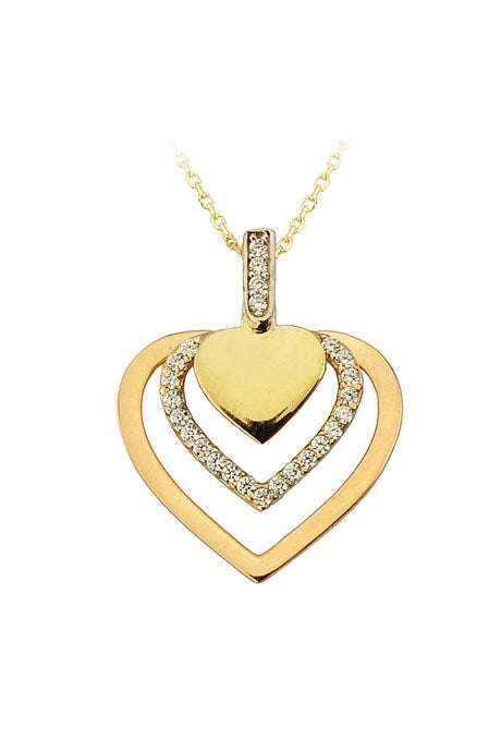 Solid Gold Heart Necklace | 14K (585) | 2.66 gr