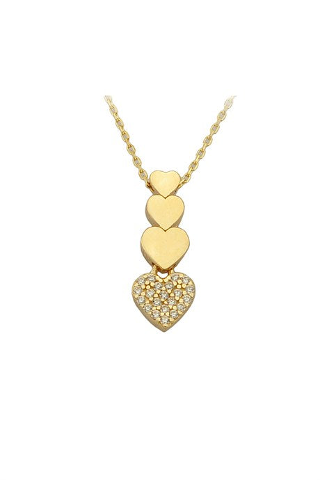 Solid Gold Heart Necklace | 14K (585) | 1.79 gr