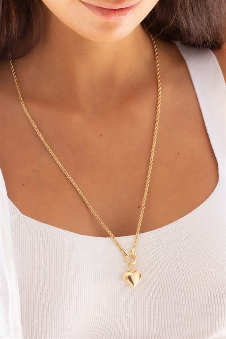 Solid Gold Heart Necklace | 8K (333) | 7.01 gr