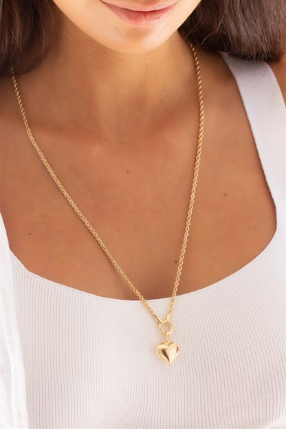 Collier coeur en or massif | 8K (333) | 7,01 grammes