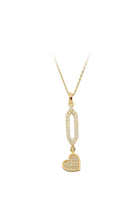 Collar de corazón de oro macizo | 14K (585) | 2,14 gramos