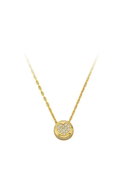 Solid Gold Heart Necklace | 14K (585) | 1.90 gr