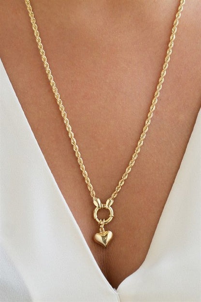 Collar de corazón de oro macizo | 14K (585) | 6,36 gramos