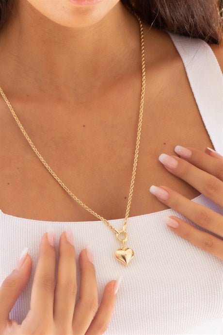 Solid Gold Heart Necklace | 8K (333) | 7.01 gr