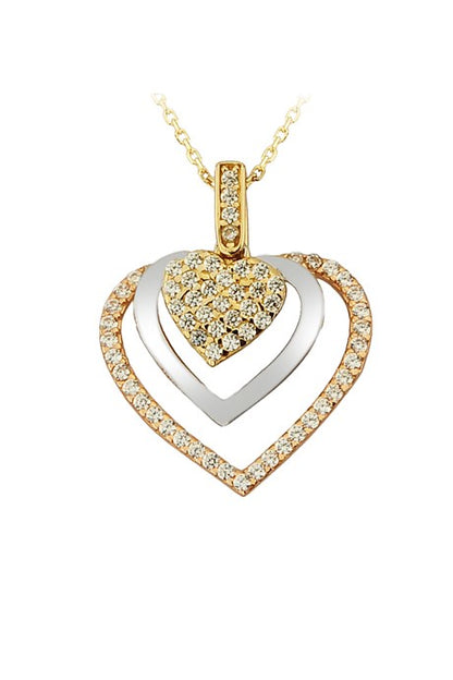 Solid Gold Heart Necklace | 14K (585) | 2.57 gr