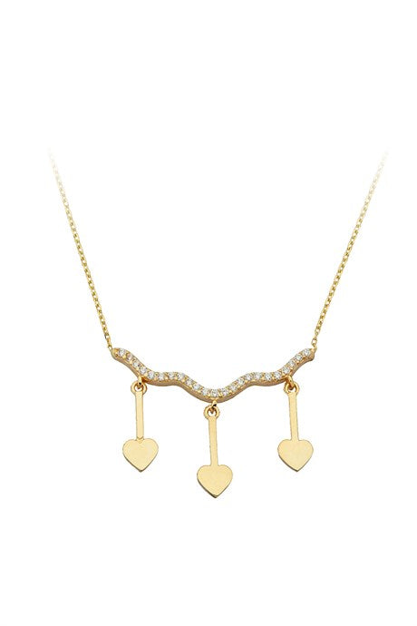 Collier coeur en or massif | 14K (585) | 2,52 grammes