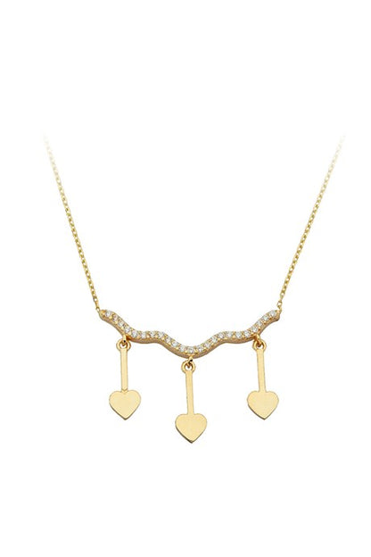 Solid Gold Heart Necklace | 14K (585) | 2.52 gr