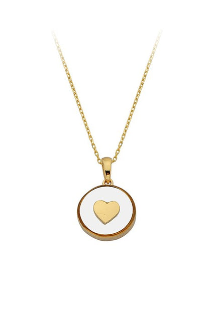 Collar de corazón de oro macizo | 14K (585) | 2,08 gramos