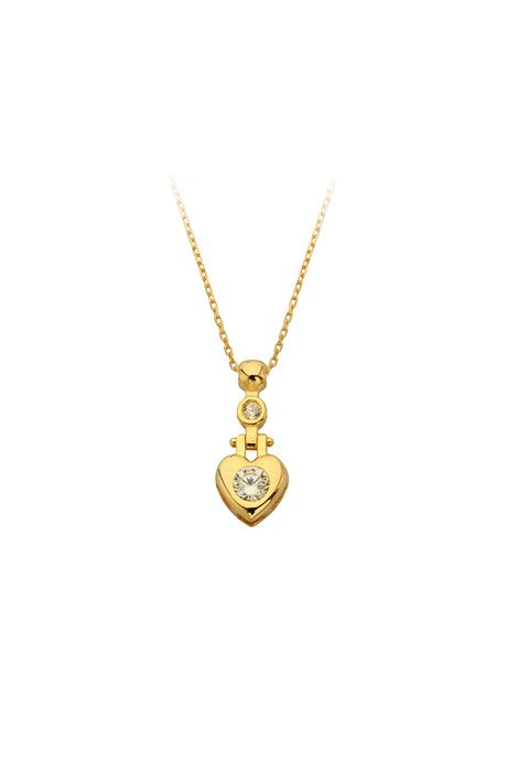 Collier coeur en or massif | 14K (585) | 1,95 g