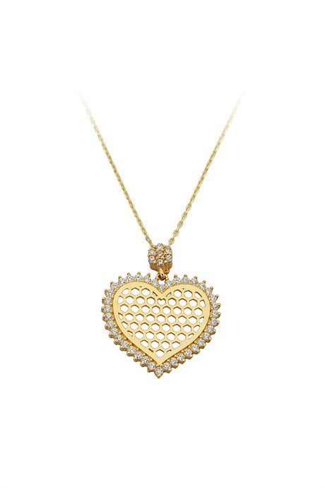 Collier coeur en or massif | 14K (585) | 2,45 grammes