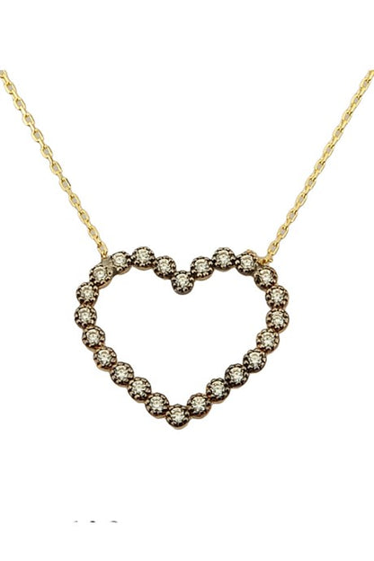 Collier coeur en or massif | 14K (585) | 1,86 grammes