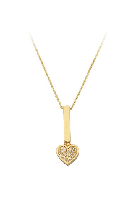 Collar de corazón de oro macizo | 14K (585) | 1,95 gramos