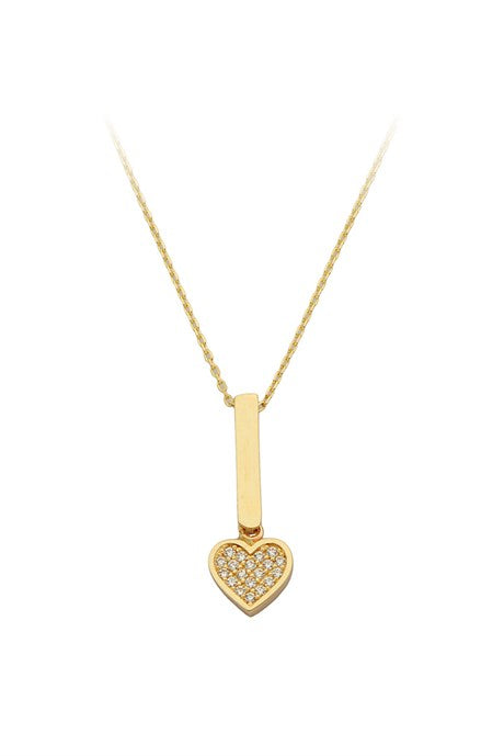 Solid Gold Heart Necklace | 14K (585) | 1.95 gr
