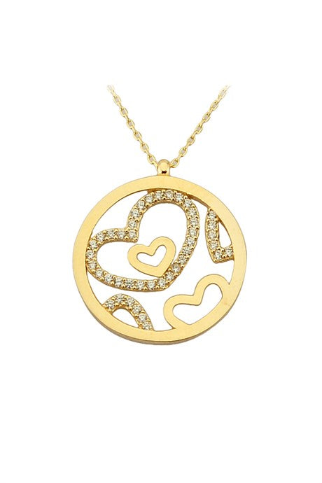 Collar con motivo de corazón en oro macizo | 14K (585) | 3,35 gramos