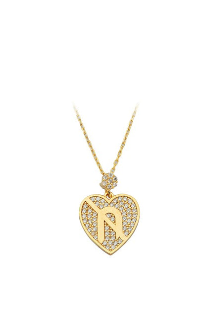 Solid Gold Heart Design Necklace | 14K (585) | 2.65 gr