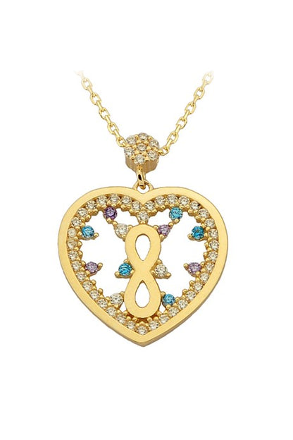 Collier infini coeur en or massif | 14K (585) | 2,78 grammes