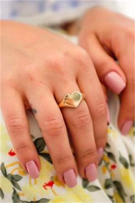 Solid Gold Heart Ring | 14K (585) | 3.23 gr